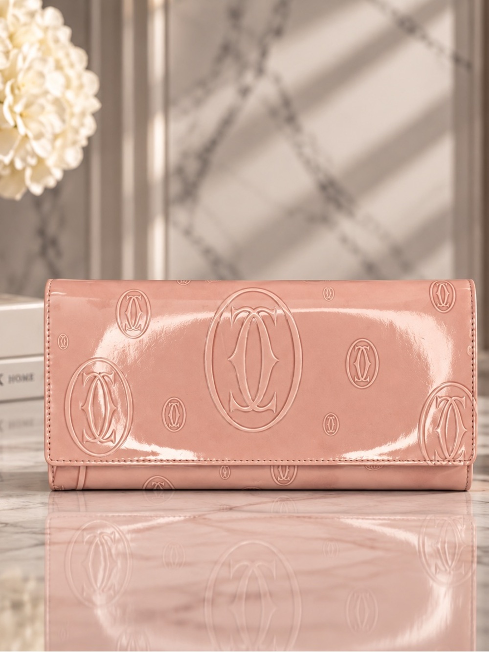 Cartier Vintage Birthday Collection Light Pink Long Wallet Full Inclusion